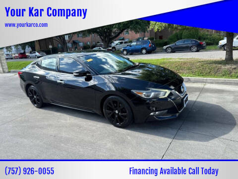 2016 Nissan Maxima for sale at Your Kar Company in Norfolk VA