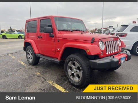 2018 Jeep Wrangler JK for sale at Sam Leman CDJR Bloomington in Bloomington IL