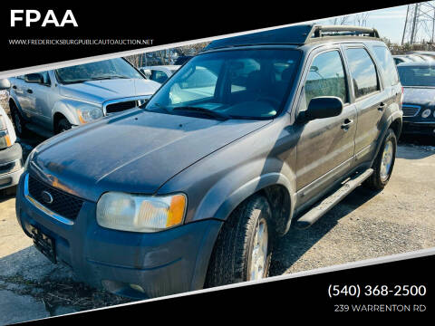 2003 Ford Escape for sale at FPAA in Fredericksburg VA