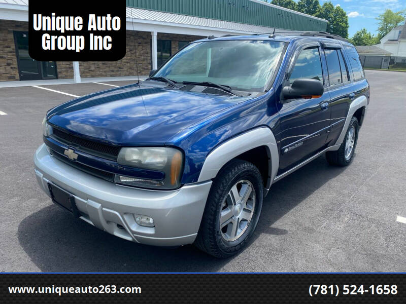 2004 Chevrolet TrailBlazer for sale at Unique Auto Group Inc in Whitman MA
