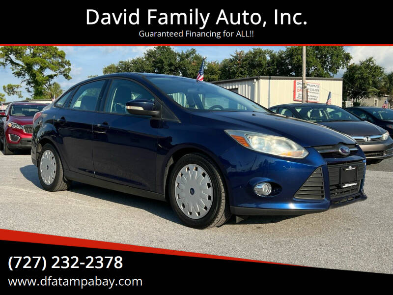 2012 Ford Focus for sale at David Family Auto, Inc. in New Port Richey FL