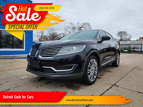 2016 Lincoln MKX for sale at Detroit Cash for Cars in Warren MI