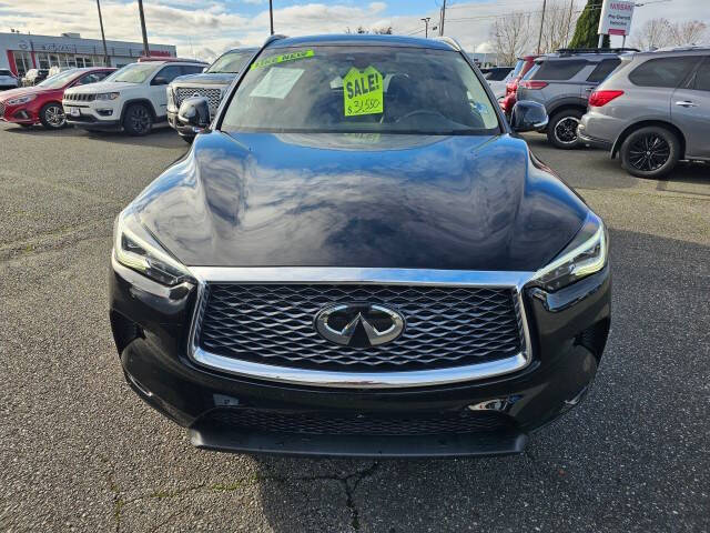 Used 2021 INFINITI QX50 Sensory with VIN 3PCAJ5CB1MF118092 for sale in Burlington, WA