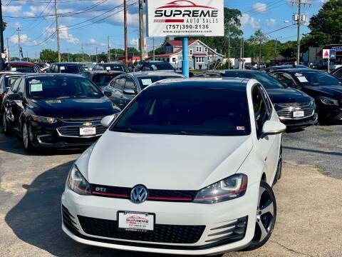 2015 Volkswagen Golf GTI for sale at Supreme Auto Sales in Chesapeake VA