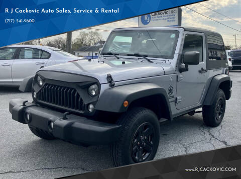 2014 Jeep Wrangler for sale at R J Cackovic Auto Sales, Service & Rental in Harrisburg PA
