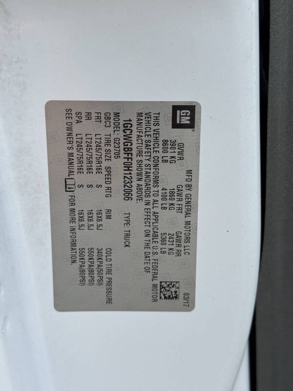 2017 Chevrolet Express 2500