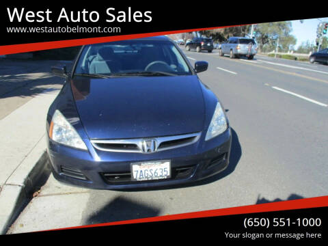 2006 Honda Accord for sale at West Auto Sales in Belmont CA