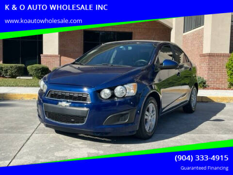 2014 Chevrolet Sonic for sale at K & O AUTO WHOLESALE INC in Jacksonville FL