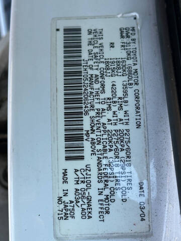 2004 Toyota Land Cruiser