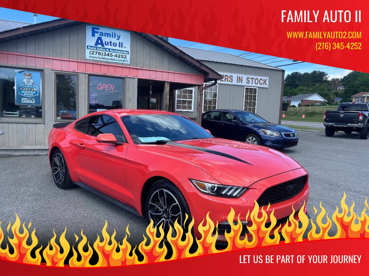 Orange 2016 Ford Mustang V6 V6 2dr Fastback 1