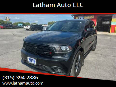 2018 Dodge Durango for sale at Latham Auto LLC in Ogdensburg NY