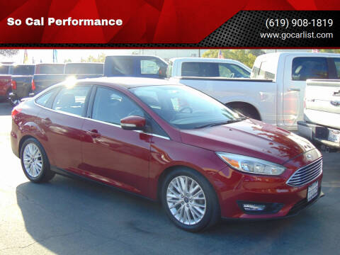 2016 Ford Focus for sale at So Cal Performance in San Diego CA
