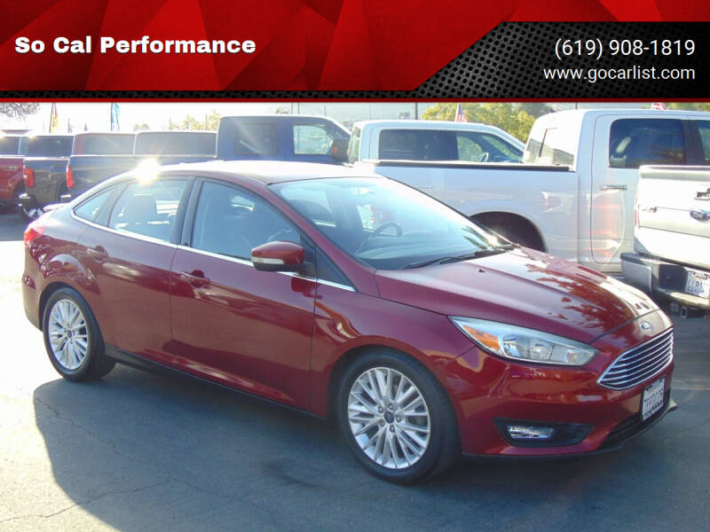 2016 Ford Focus for sale at So Cal Performance in San Diego CA