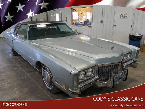 1972 Cadillac Eldorado for sale at Cody's Classic Cars in Stanley WI