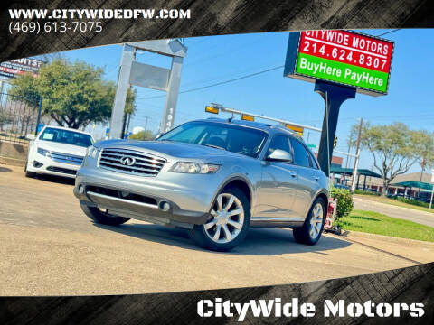 2006 Infiniti FX35 for sale at CityWide Motors in Garland TX