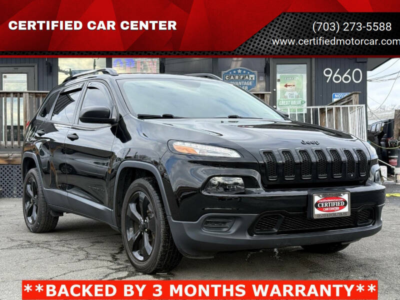 2017 Jeep Cherokee for sale at CERTIFIED CAR CENTER in Fairfax VA