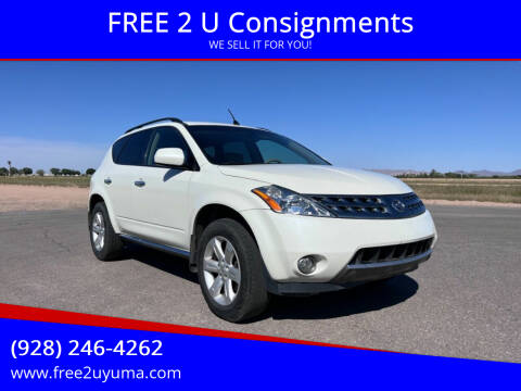 2006 Nissan Murano for sale at FREE 2 U Consignments in Yuma AZ