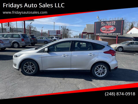 2018 Ford Focus for sale at Fridays Auto Sales LLC in Pontiac MI