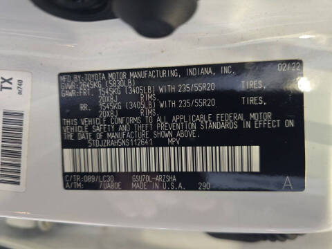 2022 Toyota Highlander XSE