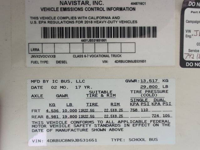 2018 IC Bus CE Series