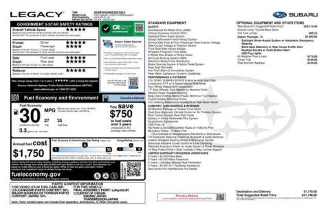 2025 Subaru Legacy Premium