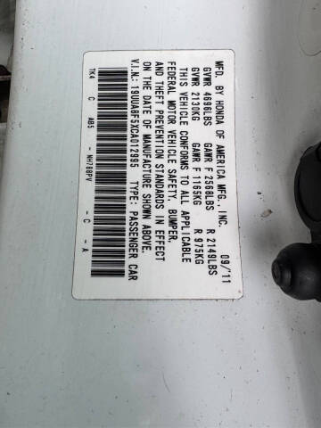 2012 Acura TL w/Tech