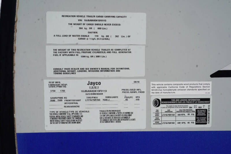 2019 Jayco Hummingbird