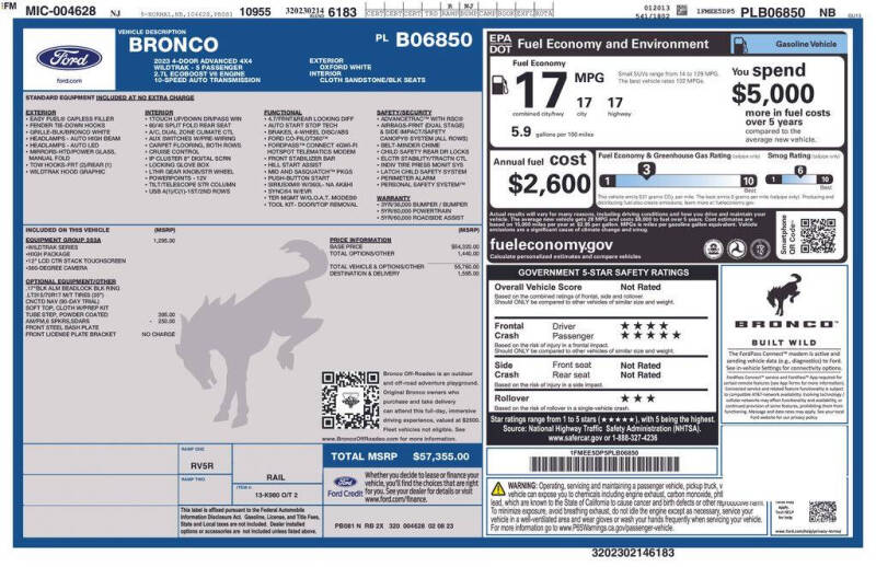 2023 Ford Bronco Wildtrak Advanced
