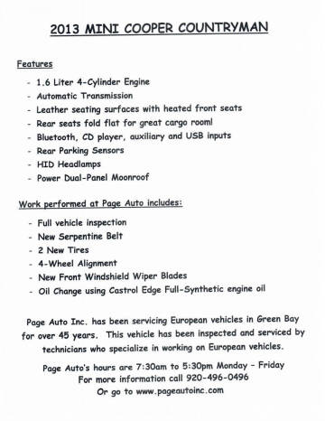 2013 MINI Countryman Cooper