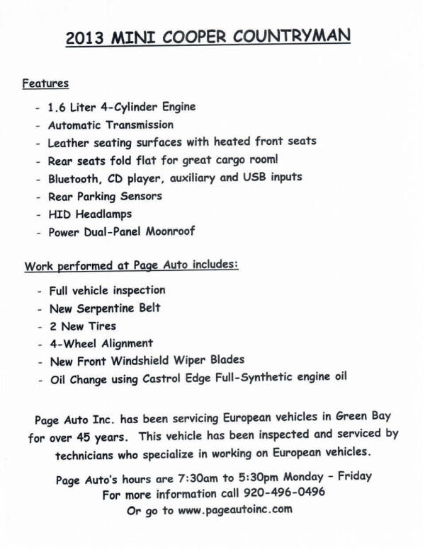 2013 MINI Countryman Cooper
