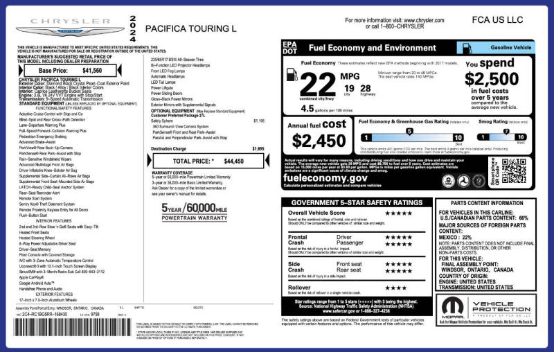 2024 Chrysler Pacifica Touring L
