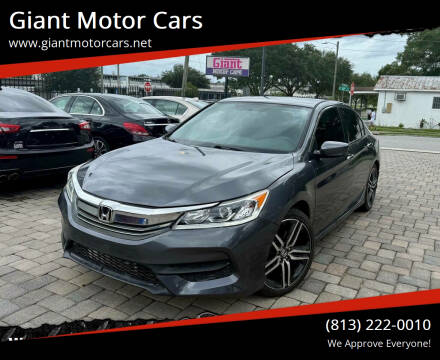 2017 Honda Accord for sale at Giant Motor Cars in Tampa FL