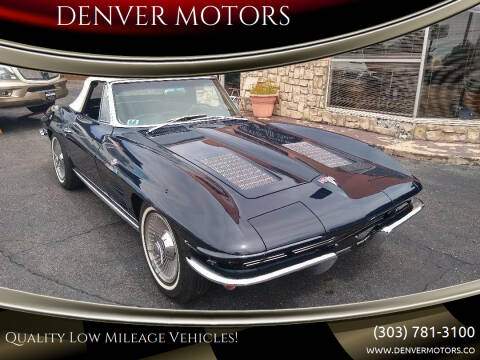 1963 Chevrolet Corvette for sale at DENVER MOTORS in Englewood CO