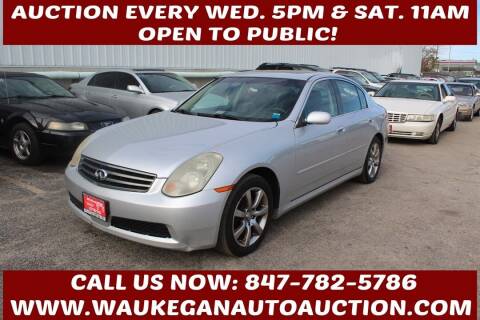 2006 Infiniti G35 for sale at Waukegan Auto Auction in Waukegan IL