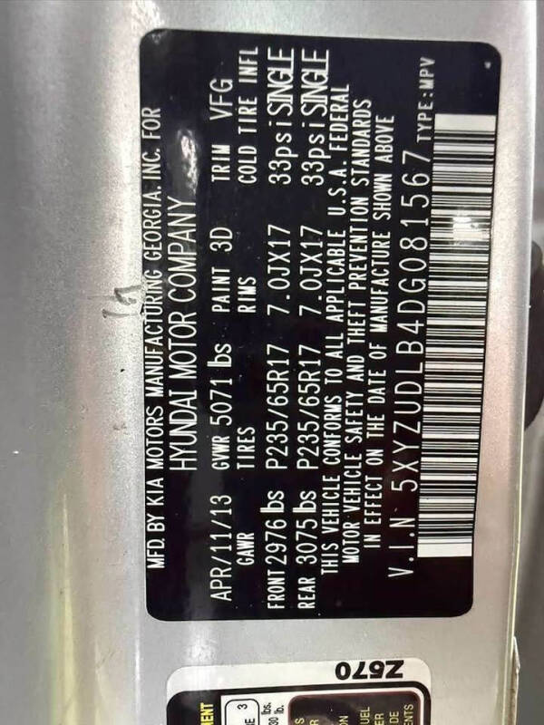 2013 Hyundai Santa Fe Sport 2.4L