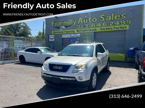 2008 GMC Acadia for sale at Friendly Auto Sales in Detroit MI