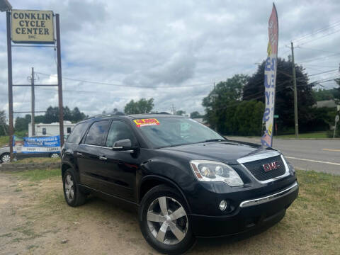 2011 GMC Acadia for sale at Conklin Cycle Center in Binghamton NY