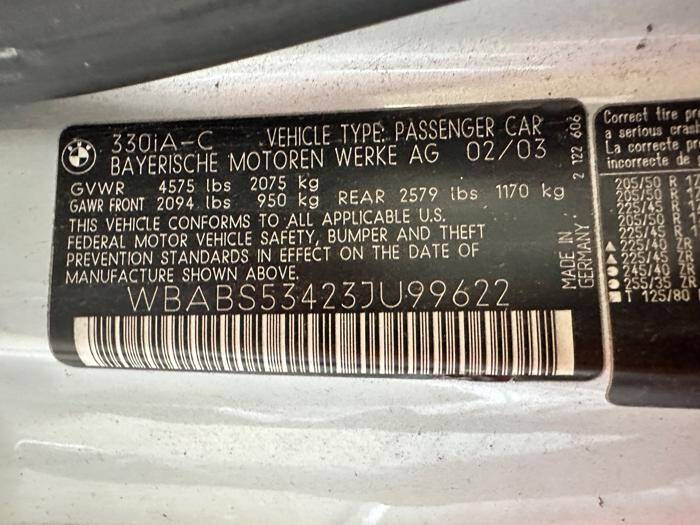 2003 BMW 3 Series 330Ci
