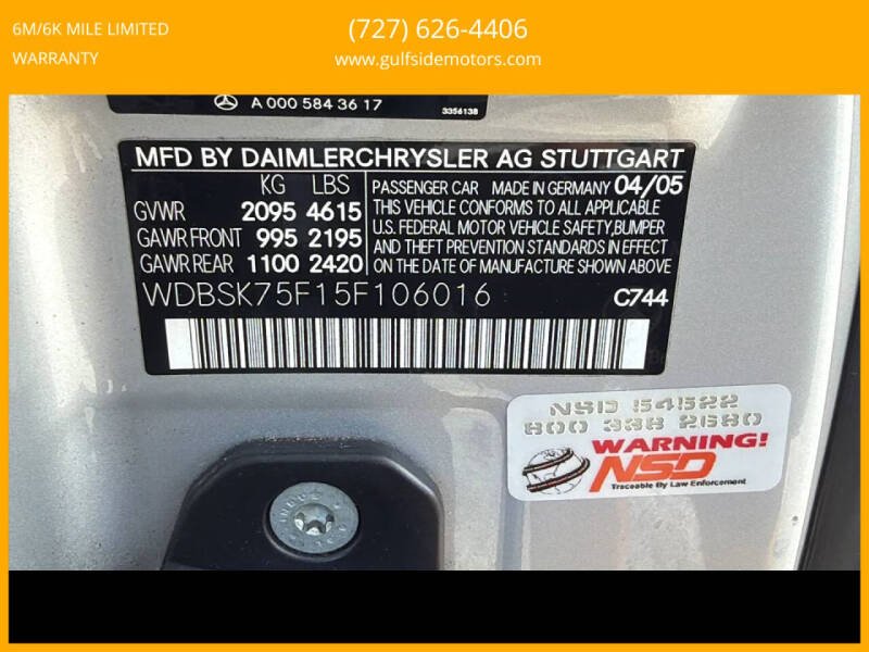 2005 Mercedes-Benz SL-Class SL 500