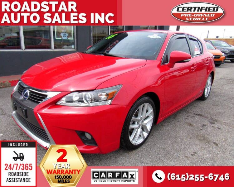 2015 Lexus CT 200h for sale at Roadstar Auto Sales Inc in Nashville TN