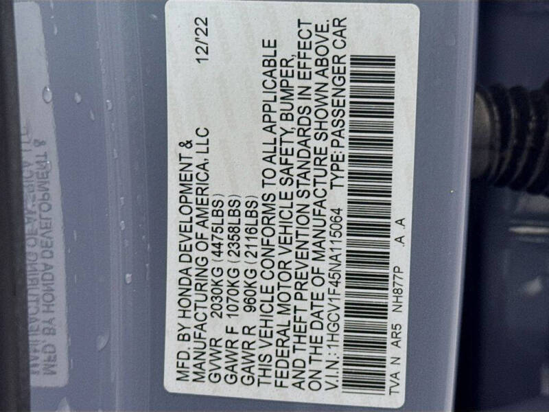 2022 Honda Accord Sport Special Edition