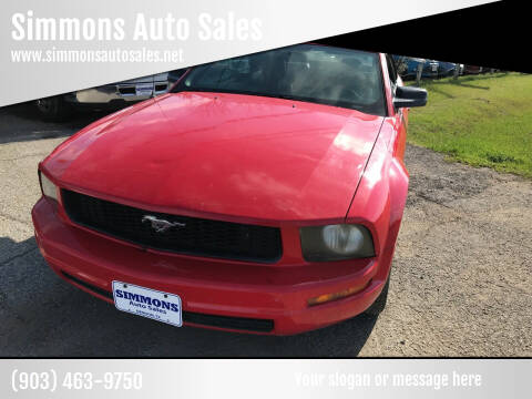 2007 Ford Mustang for sale at Simmons Auto Sales in Denison TX