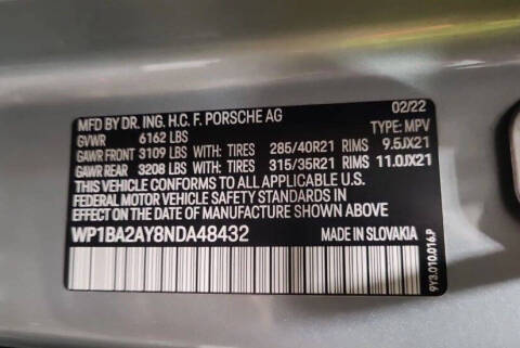 2022 Porsche Cayenne Coupe Platinum Edition