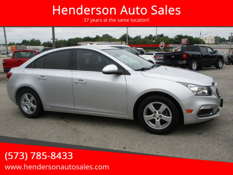 2015 Chevrolet Cruze for sale at Henderson Auto Sales in Poplar Bluff MO