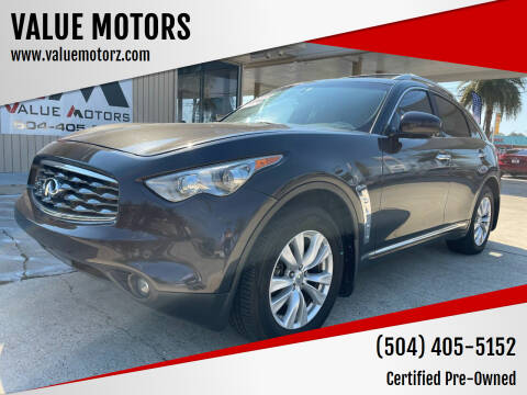 2011 Infiniti FX35 for sale at VALUE MOTORS in Kenner LA