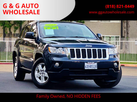 2012 Jeep Grand Cherokee for sale at G & G AUTO WHOLESALE in North Hollywood CA