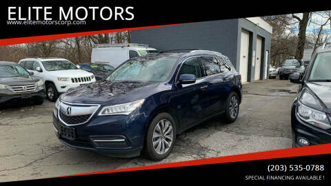 2014 Acura MDX for sale at ELITE MOTORS in West Haven CT