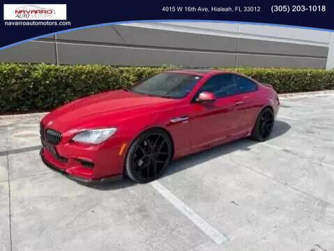 2012 BMW 6 Series for sale at Navarro Auto Motors in Hialeah FL