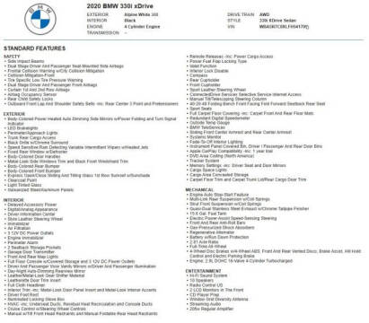 2020 BMW 3 Series 330i xDrive