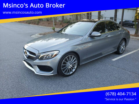 2015 Mercedes-Benz C-Class for sale at Msinco's Auto Broker in Snellville GA